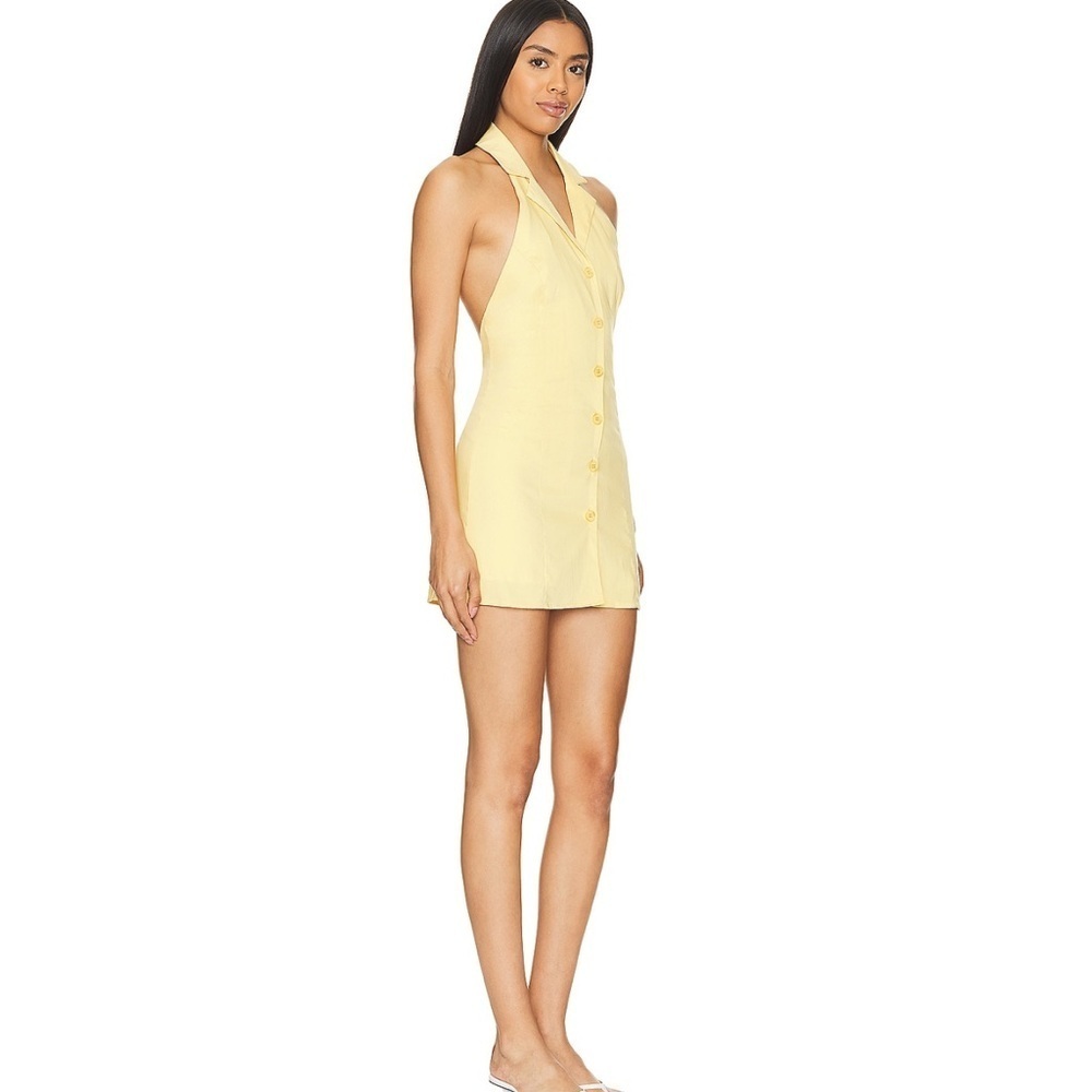 REVOLVE Sunny Yellow Button-Up Mini Dress - Picture 2 of 3